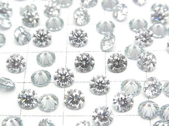 [Video] Moissanite AAA Loose stone Round Faceted 5x5mm [Ice Blue] 1pc