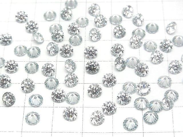 [Video] Moissanite AAA Loose stone Round Faceted 5x5mm [Ice Blue] 1pc