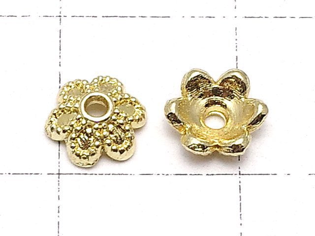 Metal parts Bead cap 5x5x2mm Gold color 10pcs