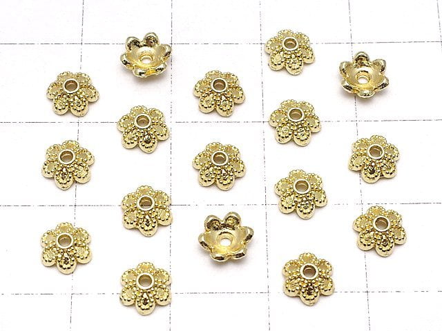 Metal parts Bead cap 5x5x2mm Gold color 10pcs