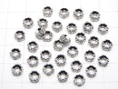 [Video] Metal parts Rondelle 6x6x2.5mm Silver color (with CZ) 2pcs