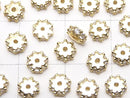 [Video] Metal parts Rondelle 4.5x4.5x1.5mm Gold color (with CZ) 5pcs