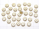 [Video] Metal parts Rondelle 4.5x4.5x1.5mm Gold color (with CZ) 5pcs