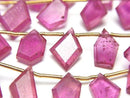 [Video]High Quality Ruby AAA- Rough Slice Faceted half or 1strand beads (aprx.6inch/14cm)