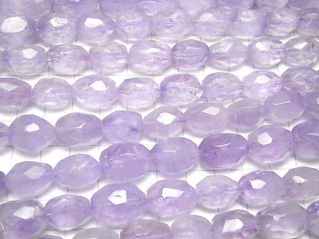 [Video] Pink Amethyst AA++ Rice-Faceted Nugget half or 1strand beads (aprx.15inch / 36cm)
