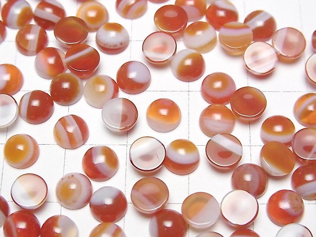 [Video] Carnelian Sardonyx Round Cabochon 6x6mm 10pcs