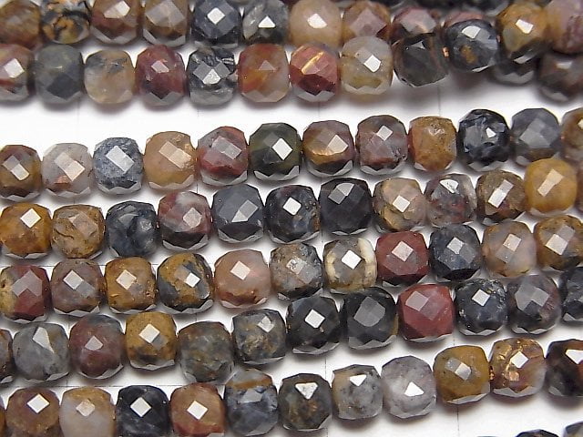 [Video] High Quality! Pietersite AAA- Cube Shape 4x4x4mm 1strand beads (aprx.15inch / 38cm)