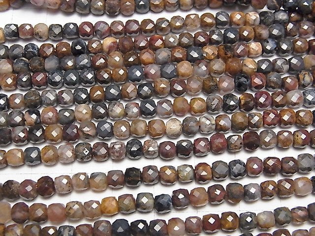 [Video] High Quality! Pietersite AAA- Cube Shape 4x4x4mm 1strand beads (aprx.15inch / 38cm)