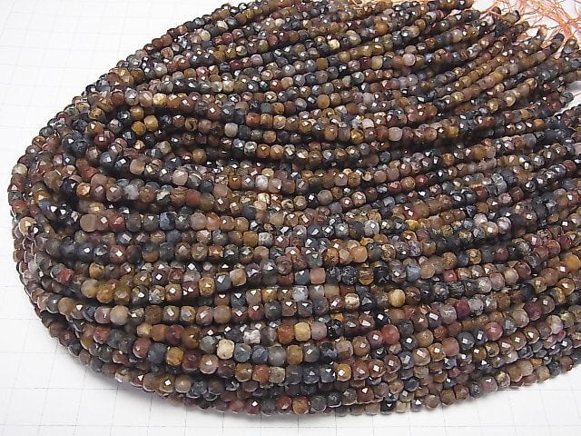 [Video] High Quality! Pietersite AAA- Cube Shape 4x4x4mm 1strand beads (aprx.15inch / 38cm)