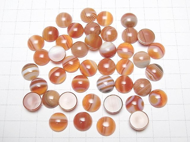 [Video] Carnelian, Sardonyx Round Cabochon 12x12mm 5pcs