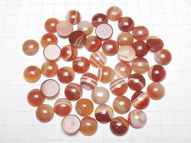 [Video] Carnelian, Sardonyx Round Cabochon 14x14mm 4pcs