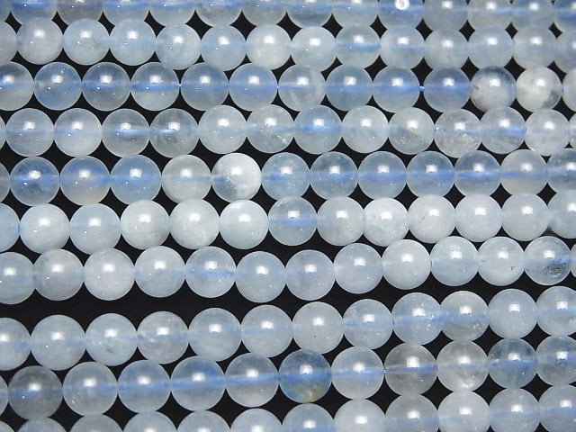 [Video]Aquamarine AA++ Round 6mm 1strand beads (aprx.15inch/36cm)