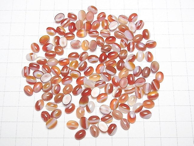 [Video] Carnelian ,Sardonyx Oval Cabochon 8x6mm 10pcs