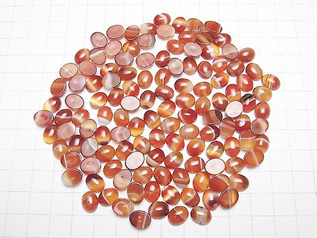 [Video] Carnelian, Sardonyx Oval Cabochon 10x8mm 5pcs