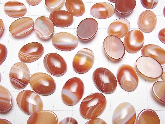 [Video] Carnelian ,Sardonyx Oval Cabochon 16x12mm 4pcs