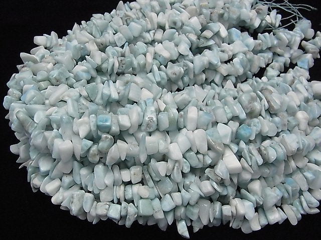 [Video] Larimar Pectolite AA+ Chips (Small Nugget) 1strand beads (aprx.15inch / 38cm)