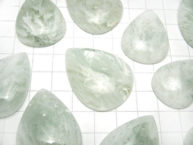 Angel Feather Fluorite Green Cabochon 1pc