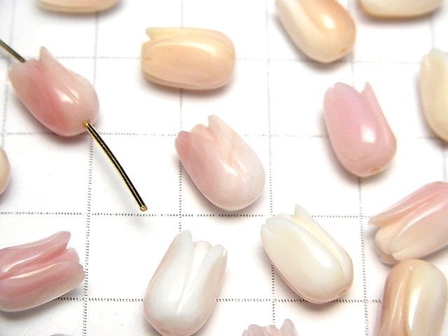 [Video] Queen Conch Shell AAA - Flower Bud 11x7x7mm [Drilled Hole] 2pcs
