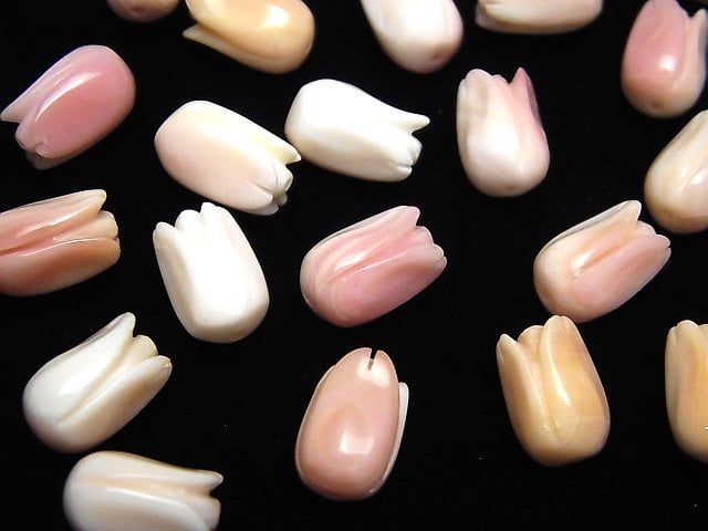 [Video] Queen Conch Shell AAA - Flower Bud 11x7x7mm [Drilled Hole] 2pcs