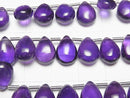 [Video] High Quality Amethyst AAA Pear shape (Smooth) half or 1strand beads (aprx.7inch / 18cm)