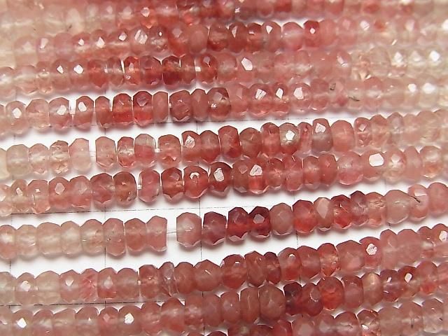 [Video]High Quality! Andesine AA++ Faceted Button Rondelle half or 1strand beads (aprx.13inch/31cm)