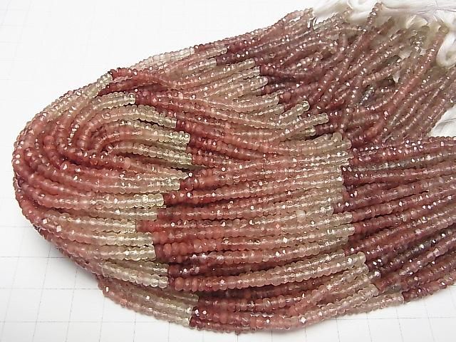 [Video]High Quality! Andesine AA++ Faceted Button Rondelle half or 1strand beads (aprx.13inch/31cm)