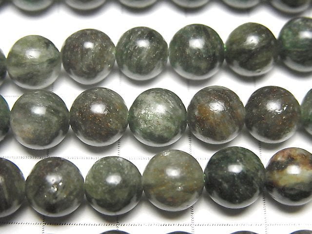 [Video] Green Mica Round 8mm half or 1strand beads (aprx.15inch / 38cm)