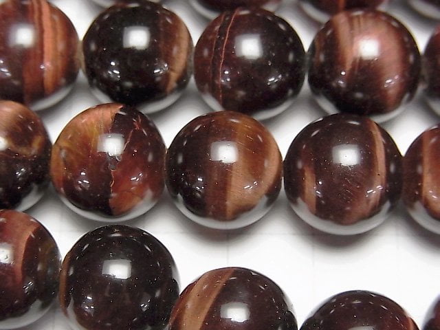 Red Tiger's Eye AA++ Round 14mm [2mm hole] half or 1strand beads (aprx.15inch / 36cm)