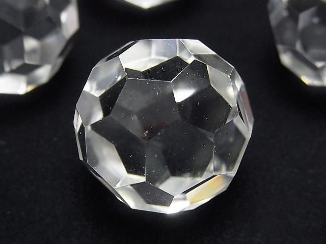Crystal Quartz AAA- "Buckyball" Faceted Round 24mm 1pc