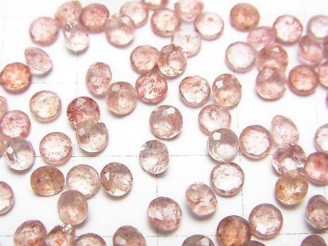 [Video] High Quality Pink Epidote AAA Loose stone Round Faceted 4x4mm 10pcs