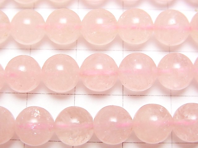 [Video] Morganite AAA- Round 8mm 1/4 or 1strand beads (aprx.15inch / 37cm)