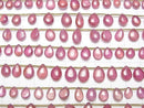 [Video] Pink Sapphire AA++ Pear shape (Smooth) half or 1strand beads (aprx.7inch/18cm)