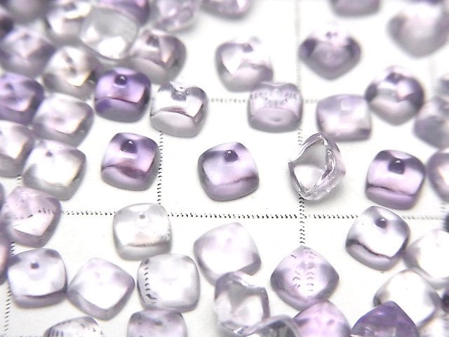 [Video] High Quality Light Color Amethyst AAA Sugarloaf Cut 4x4mm 5pcs