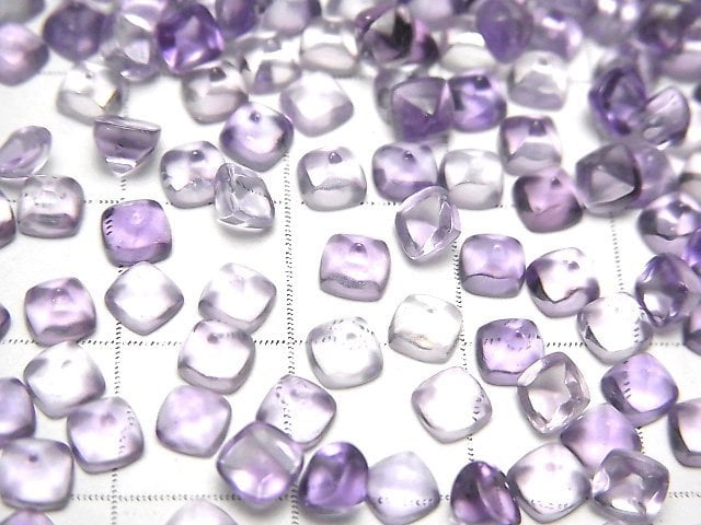 [Video] High Quality Light Color Amethyst AAA Sugarloaf Cut 4x4mm 5pcs