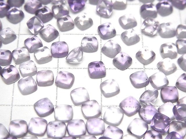 [Video] High Quality Light Color Amethyst AAA Sugarloaf Cut 4x4mm 5pcs