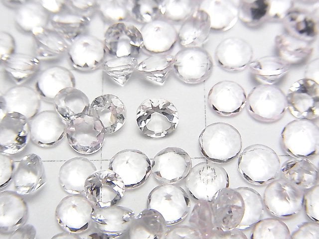 [Video] High Quality Morganite AAA Loose stone Round Faceted 4x4mm 4pcs