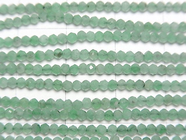 [Video] Brazil Emerald AA++ Faceted Round 2mm half or 1strand beads (aprx.13inch / 31cm)