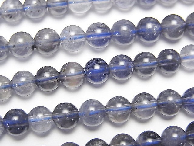 Iolite, Round Gemstone Beads