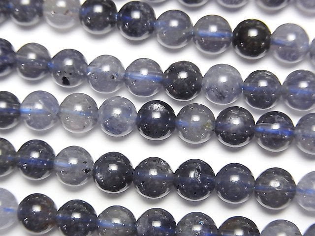 Iolite, Round Gemstone Beads