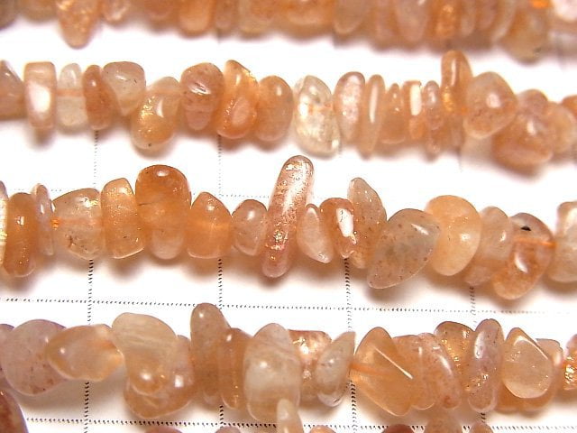 [Video] Sunstone AA+ Chips (Small Nugget) 1strand beads (aprx.15inch / 38cm)