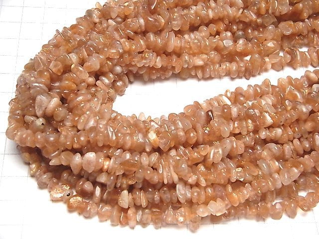 [Video] Sunstone AA+ Chips (Small Nugget) 1strand beads (aprx.15inch / 38cm)