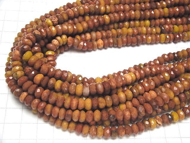 [Video] High Quality! Sponge Coral Faceted Button Rondelle 8x8x4.5mm half or 1strand beads (aprx.15inch / 38cm)
