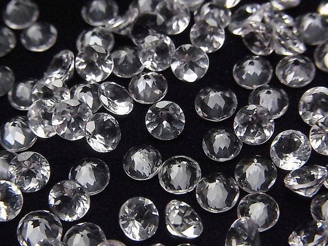 [Video] High Quality Morganite AAA Loose stone Round Faceted 5x5mm 2pcs