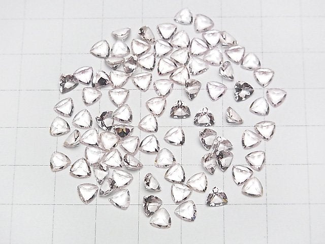 [Video] High Quality Morganite AAA Loose stone Triangle Faceted 5x5mm 1pc