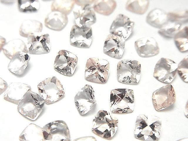 [Video]High Quality Morganite AAAA Loose stone Square Faceted 5x5mm 1pc