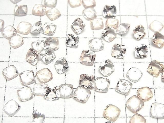 [Video]High Quality Morganite AAAA Loose stone Square Faceted 5x5mm 1pc