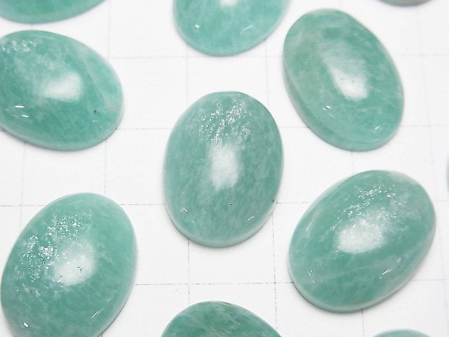 [Video] Amazonite AA++ Oval Cabochon 20x15mm 2pcs