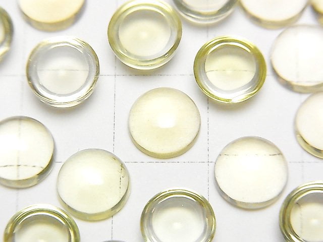 [Video] High Quality Lemon Quartz AAA Round Cabochon 8x8mm 5pcs