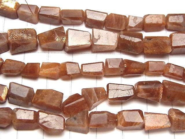 [Video] Sunstone AA+ Faceted Nugget 1strand beads (aprx.7inch / 18cm)