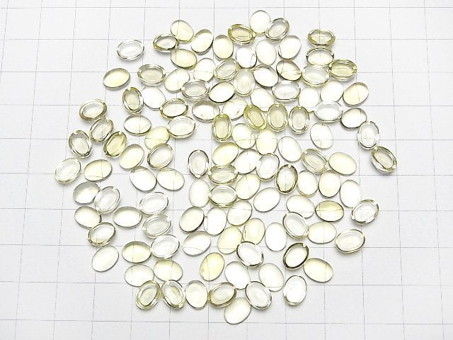 [Video] High Quality Lemon Quartz AAA Oval Cabochon 8x6mm 5pcs